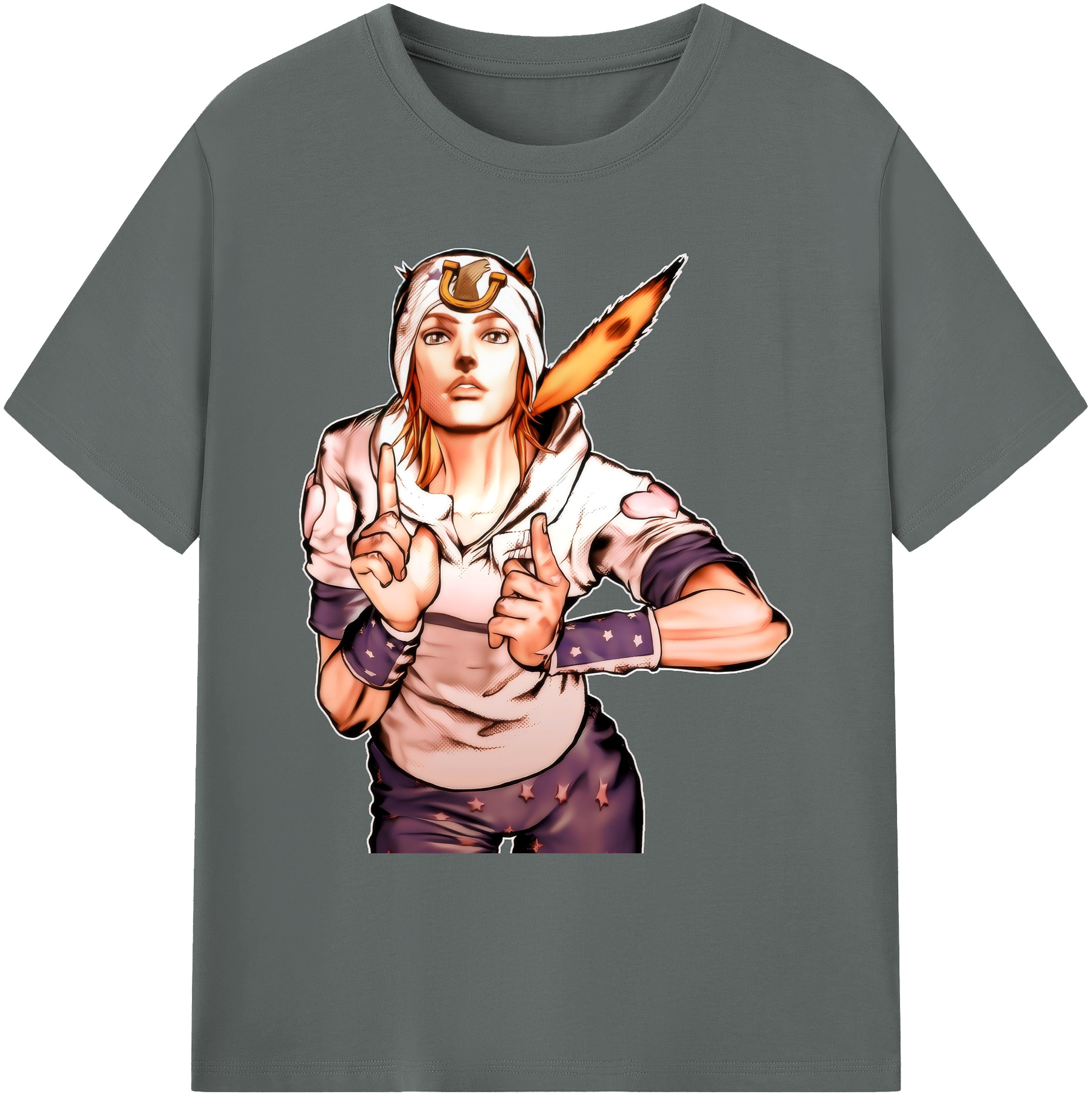 （画像用） ジョジョの奇妙な冒険 ジョナサン?ジョースター JoJo's Bizarre Adventure Jonathan Joestar 綿100％ メンズ半袖Tシャツ｜肌触りやわらか＆通気性